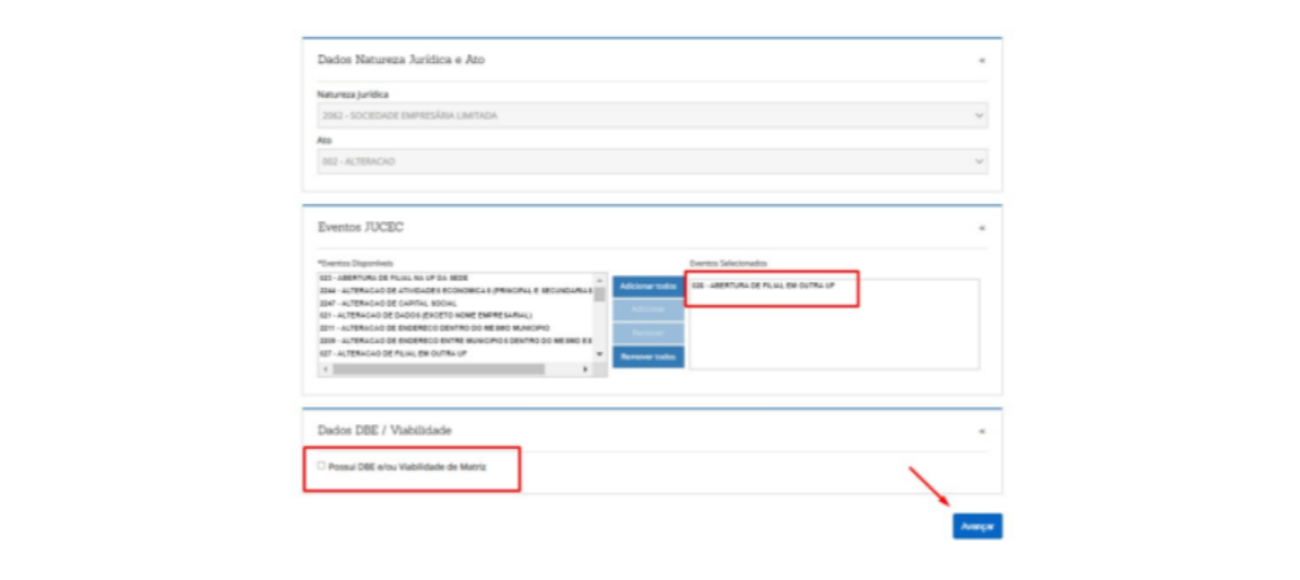 Formulário FCN para Abertura de Filial em Outra UF